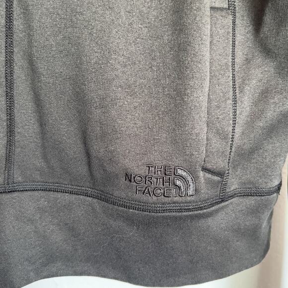 North Face Sweatshirt Womens Medium Grey Pullover Hood Cowl Drawstring Pockets - Picture 3 of 7